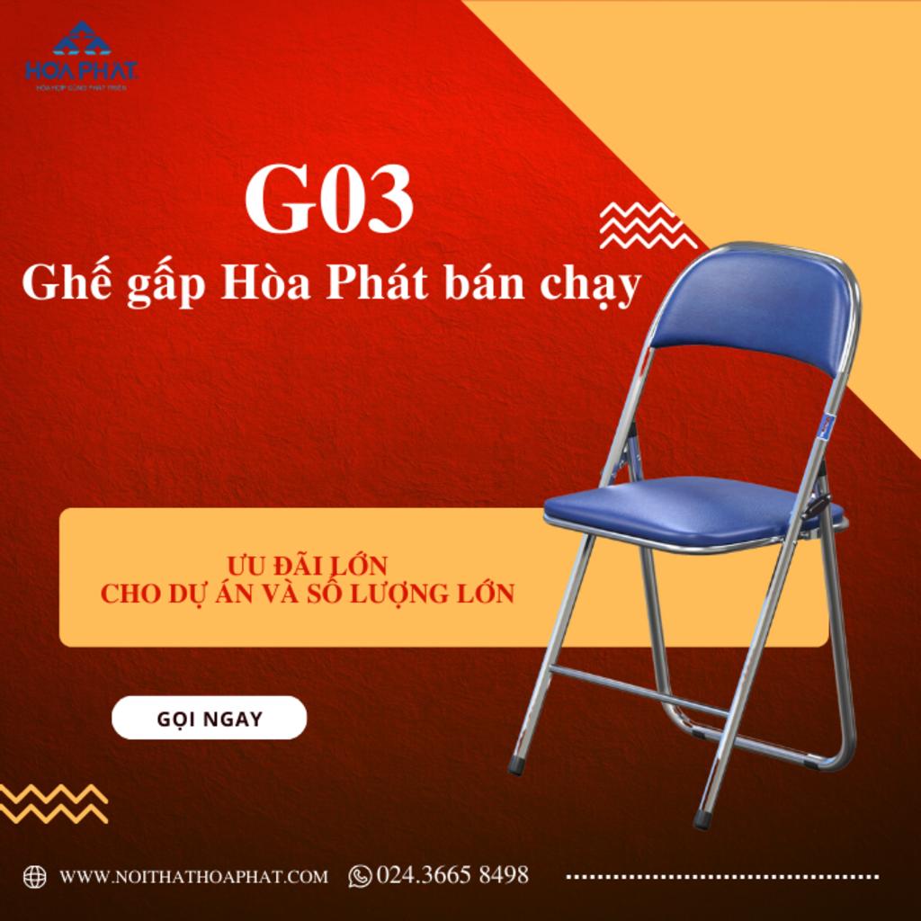 Thông số kỹ thuật Ghế gấp khung thép G03