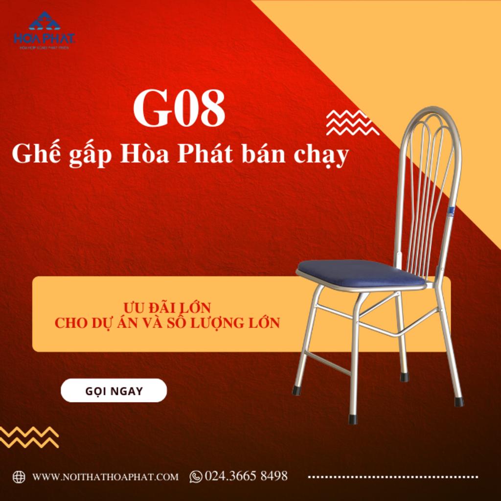 Thông số kỹ thuật Ghế gấp khung thép G08