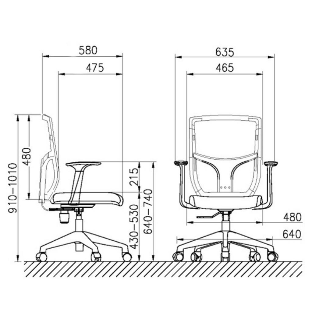 Thông số kỹ thuật ghế xoay lưới FMX606