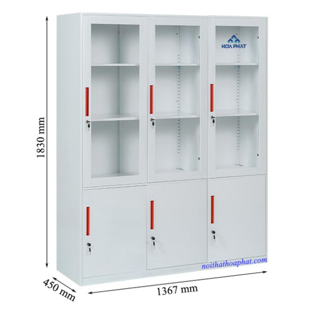 Ảnh chi tiết thông số kỹ thuật tủ hồ sơ TU09K7D hiển thị kích thước chất liệu và khóa an toàn