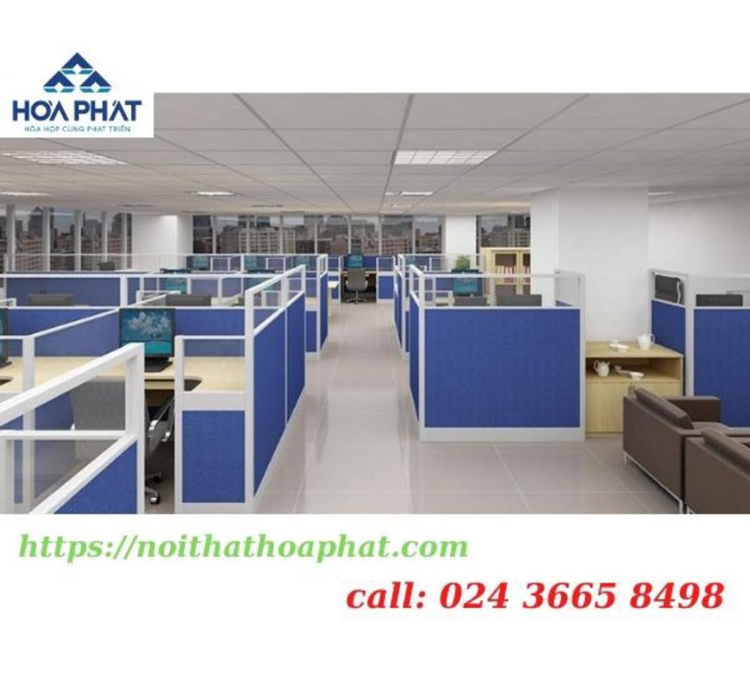 Vách ngăn Hòa Phát VN03 với các chất liệu và kiểu dáng hiện đại trong văn phòng