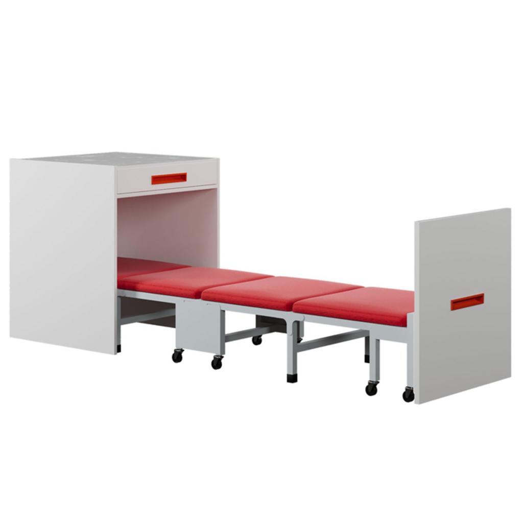 Bản vẽ kỹ thuật hộc sắt kết hợp giường gấp HSGG01