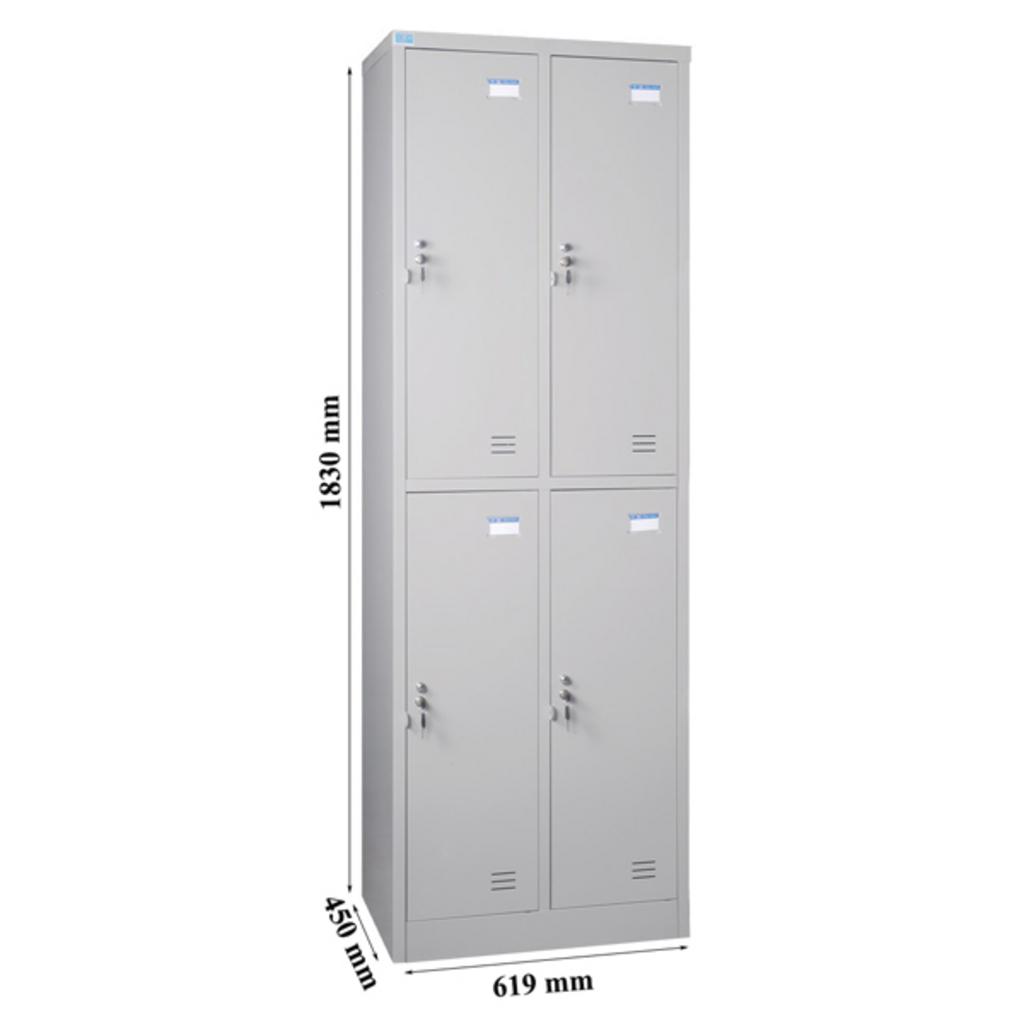 Bản vẽ kỹ thuật tủ locker 4 ngăn TU982-2K