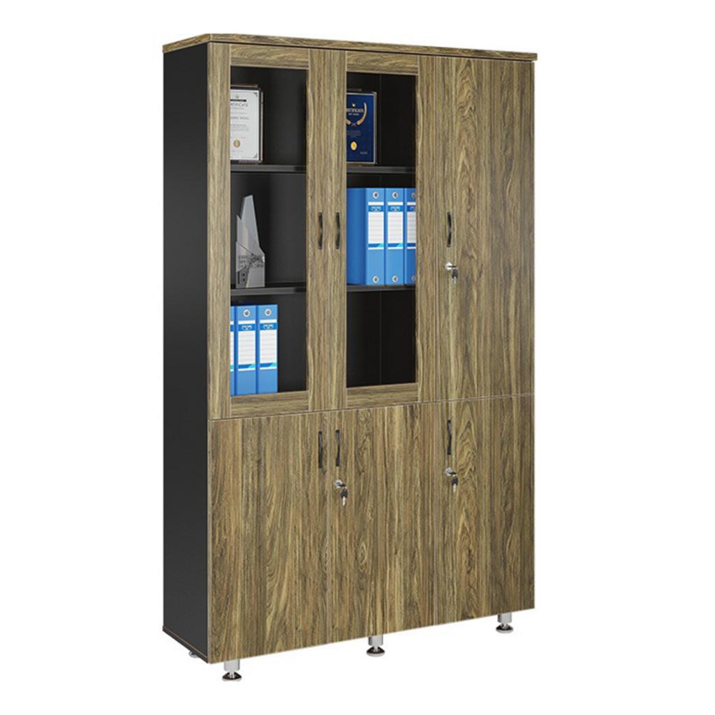 Bản vẽ kỹ thuật và chi tiết chất liệu tủ tài liệu gỗ Melamine BRI1960-3BK