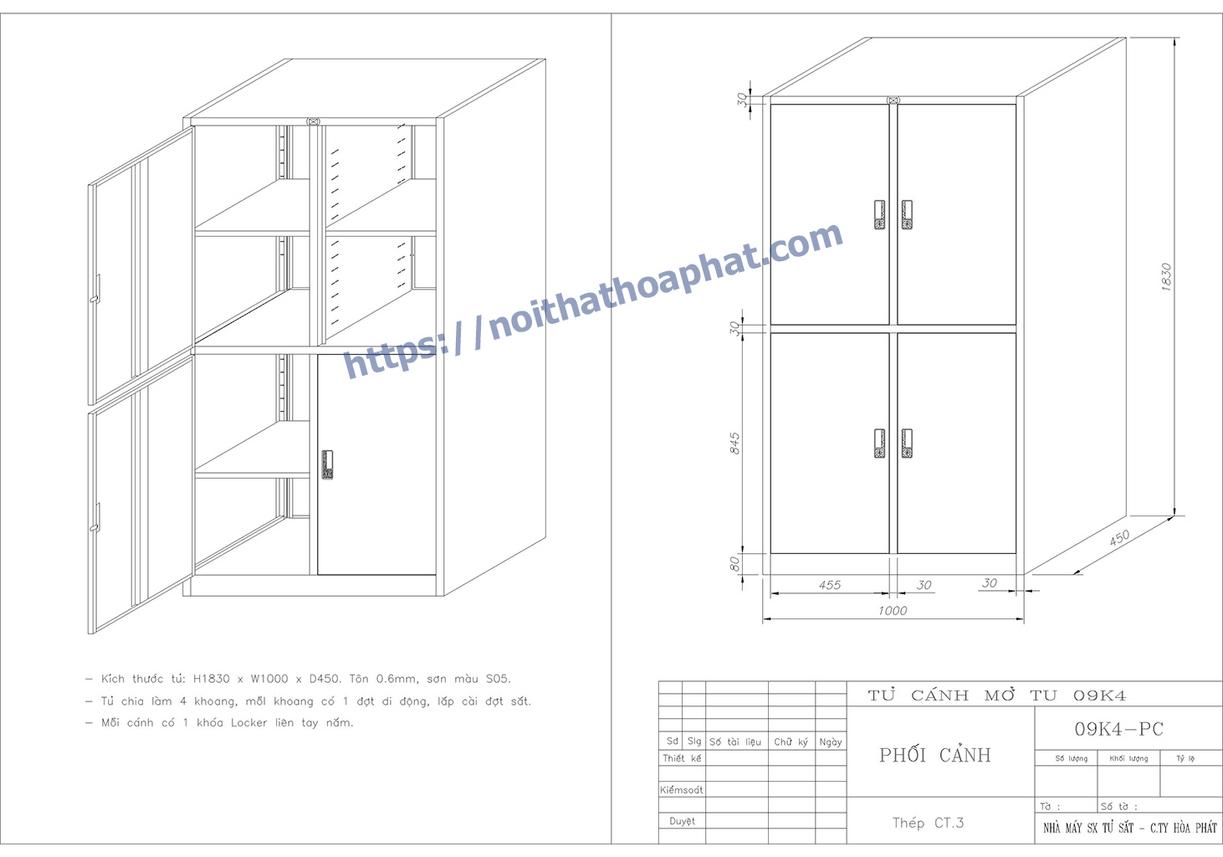 Bảng so sánh tính năng tủ sắt hồ sơ TU09K4 với các sản phẩm cùng loại