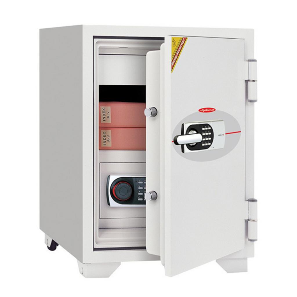 Bảng thông số kỹ thuật chi tiết két sắt KDB111 với các chỉ số kích thước trọng lượng màu sắc