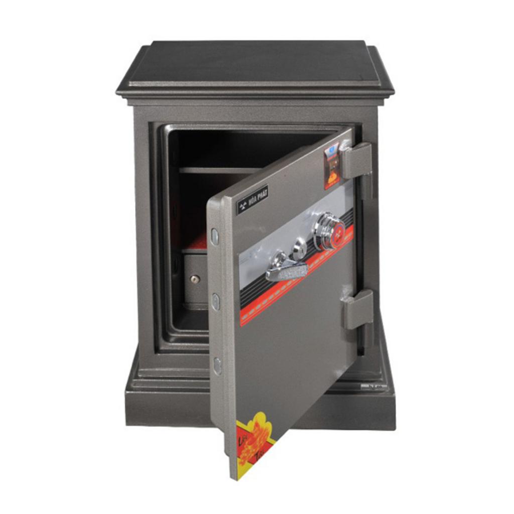 Bảng thông số kỹ thuật detail của két sắt tài lộc KT66 với chú thích kích thước và trọng lượng