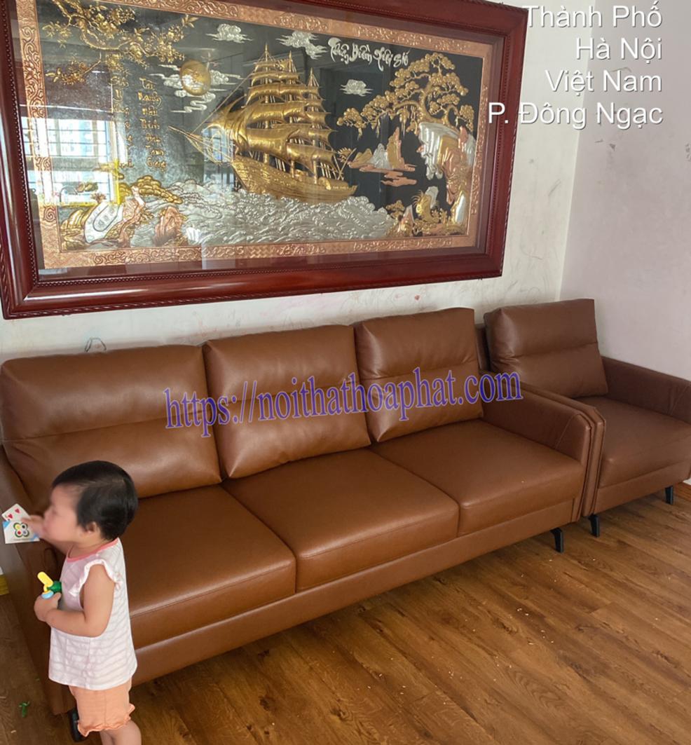 Bảng thông số kỹ thuật sofa SF511 thể hiện kích thước và chất liệu