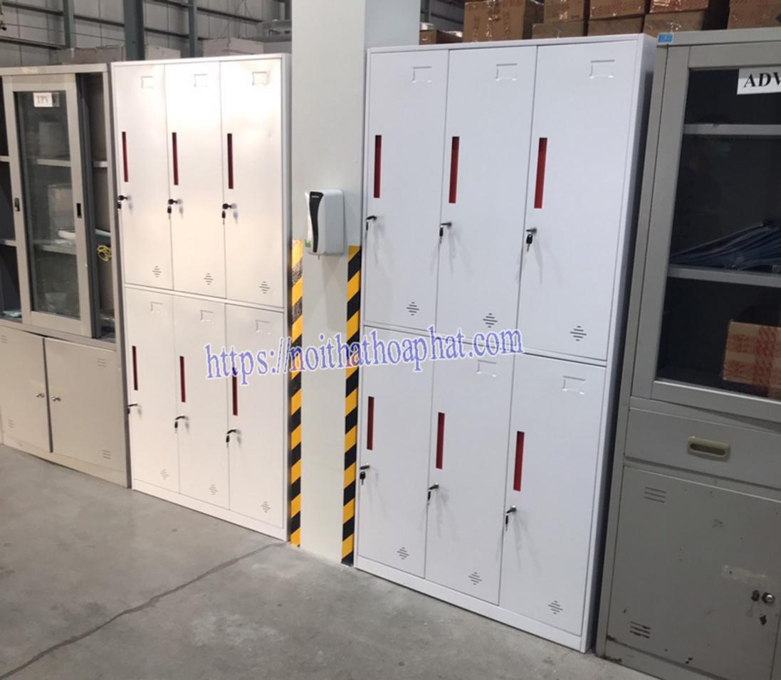 Thiết kế khóa locker Tủ hồ sơ sắt 6 khoang TU982-3KD
