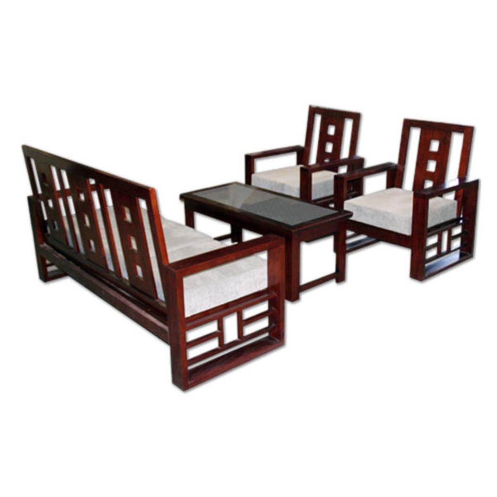 Sofa gỗ tự nhiên SF72 trong phòng khách hiện đại