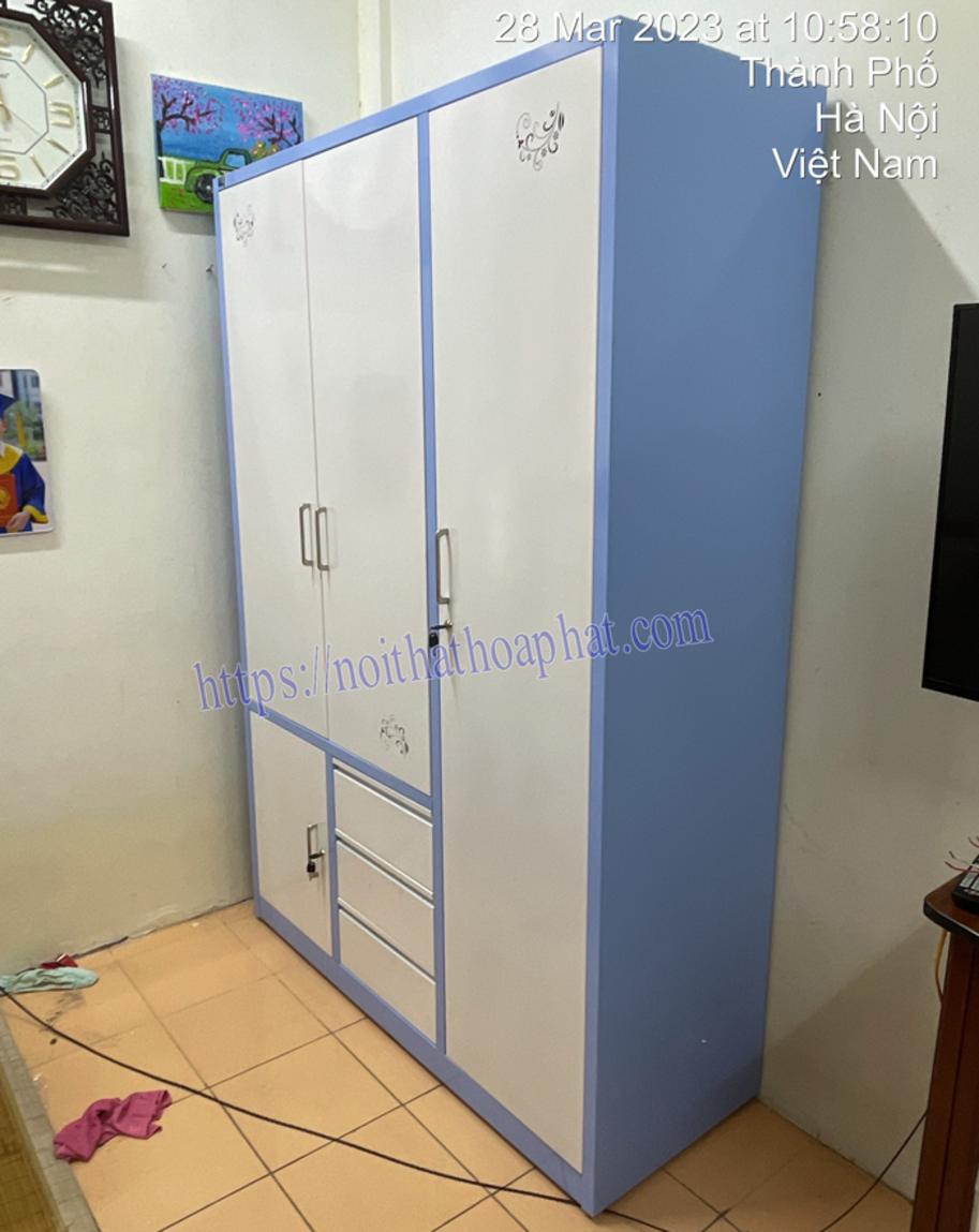 Chất liệu bền bỉ tủ sắt quần áo