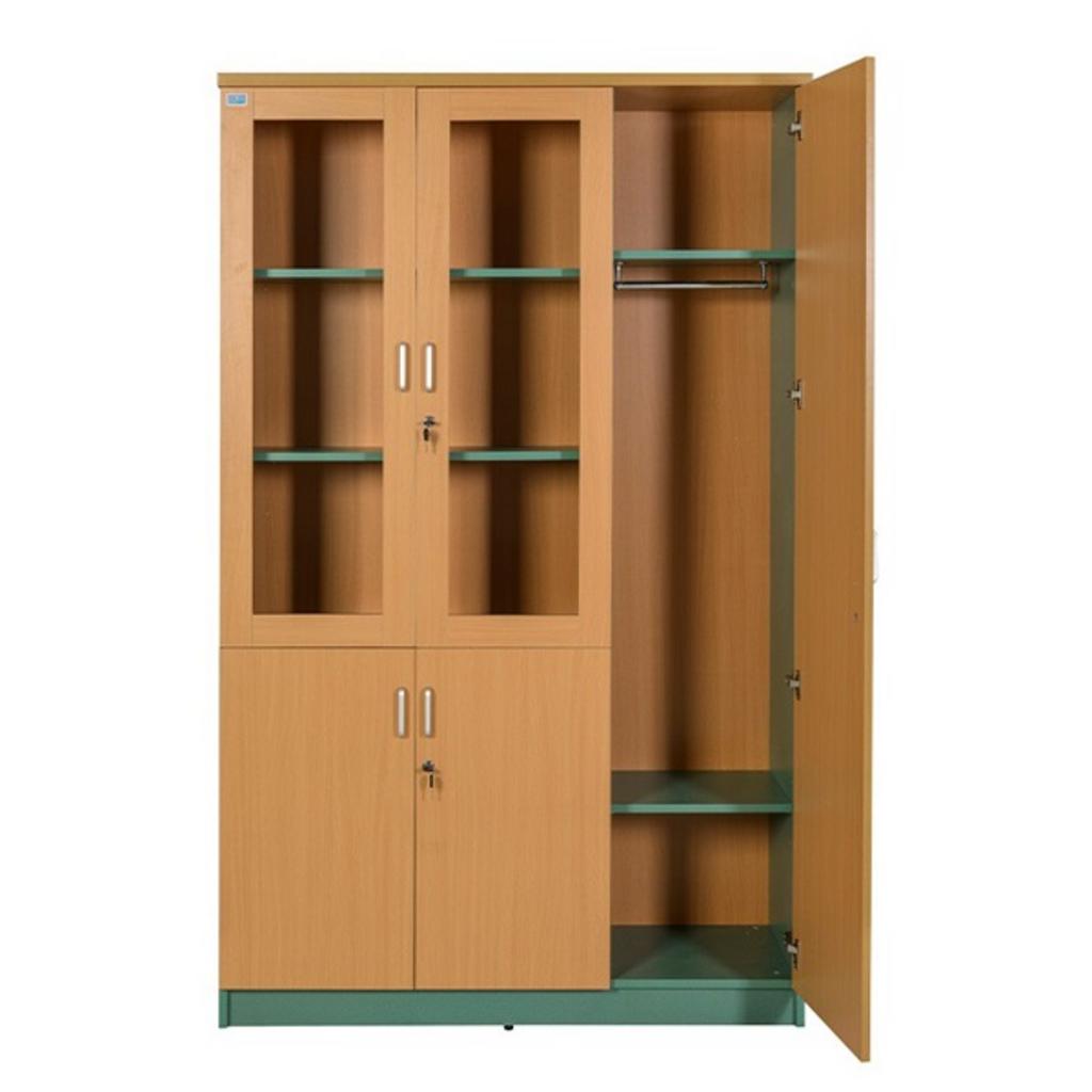 Chất liệu Melamine chống trầy xước của tủ tài liệu gỗ SV1960-3BK