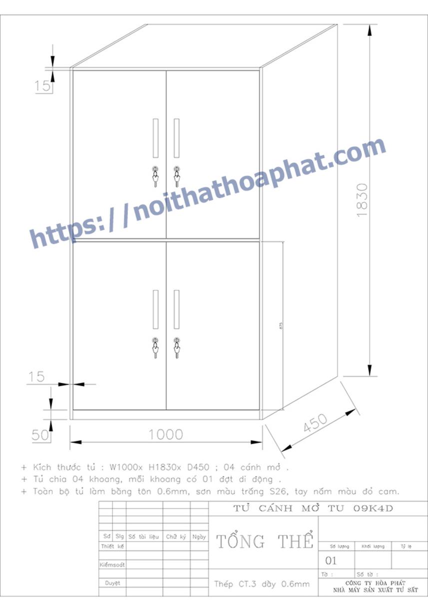 Điểm khác biệt nổi bật của Tủ hồ sơ TU09K4D