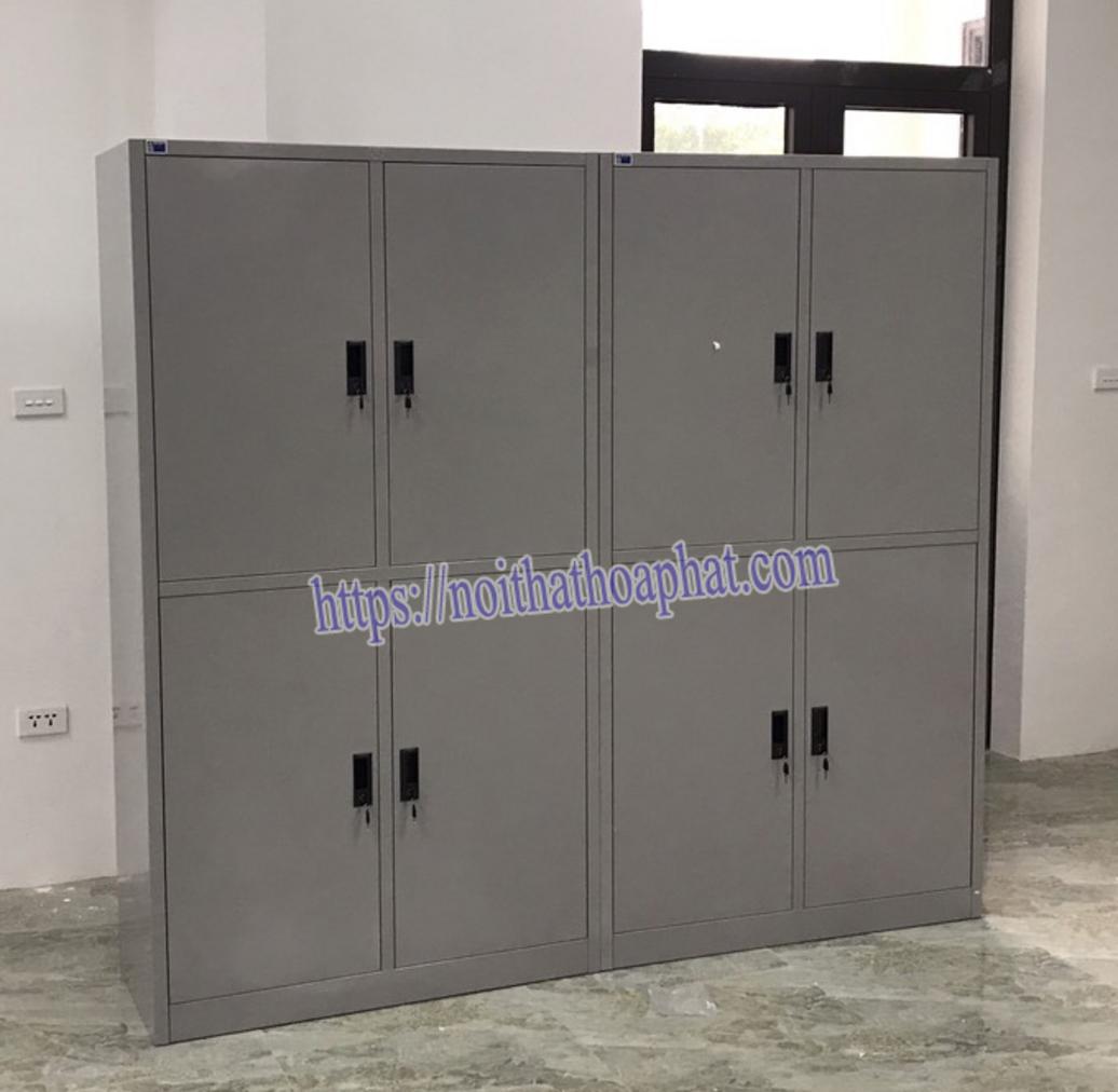 Hình ảnh chi tiết khóa và chất liệu sắt sơn tĩnh điện của tủ TU09K4