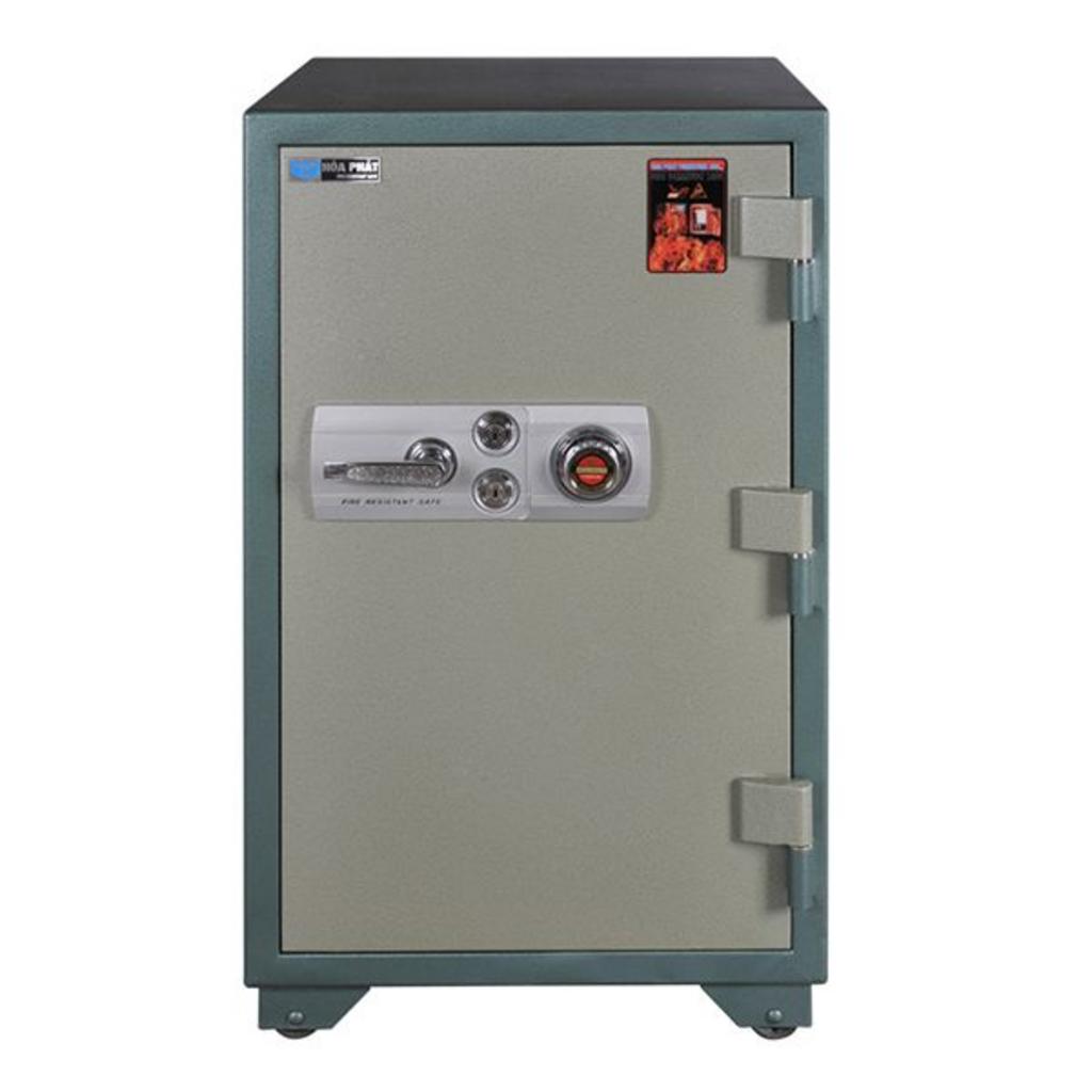 Két sắt chống cháy KS190K2C1 màu xanh bạc thiết kế đứng chắc chắn