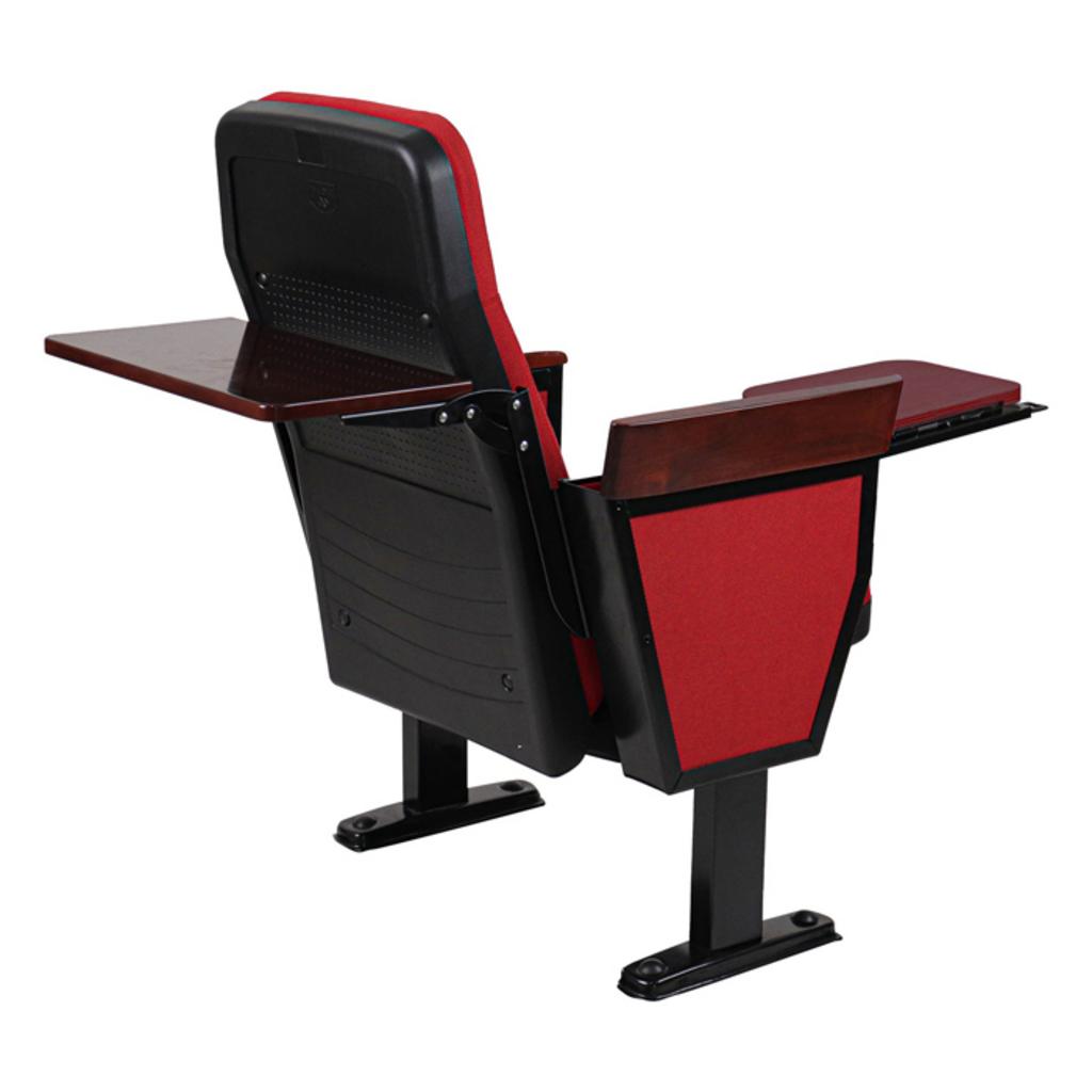 Mặt bàn viết TC MBVTC gắn trên ghế hội trường hiện đại chất liệu gỗ và thép sơn tĩnh điện góc chụp chi tiết