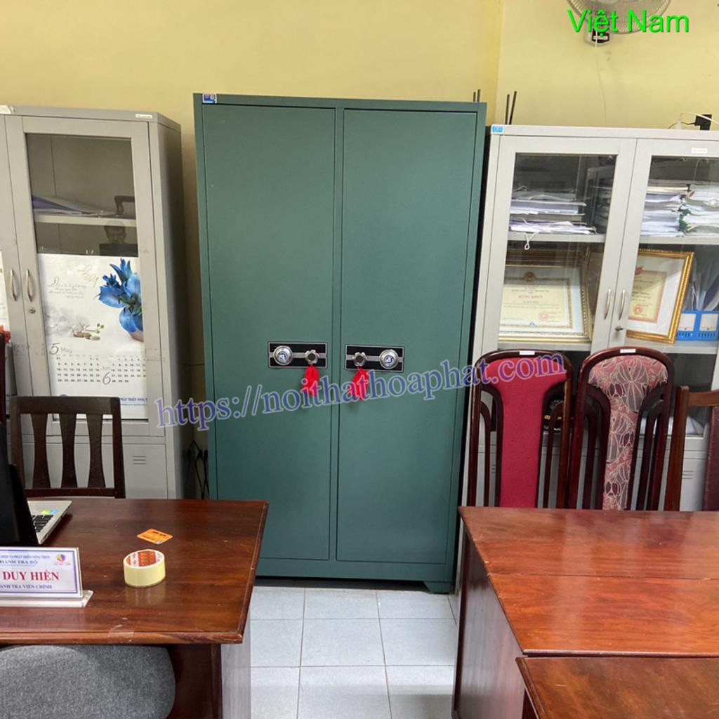 Thông số kỹ thuật chi tiết tủ sắt an toàn TU09K2C kích thước chất liệu bánh xe và khóa mã