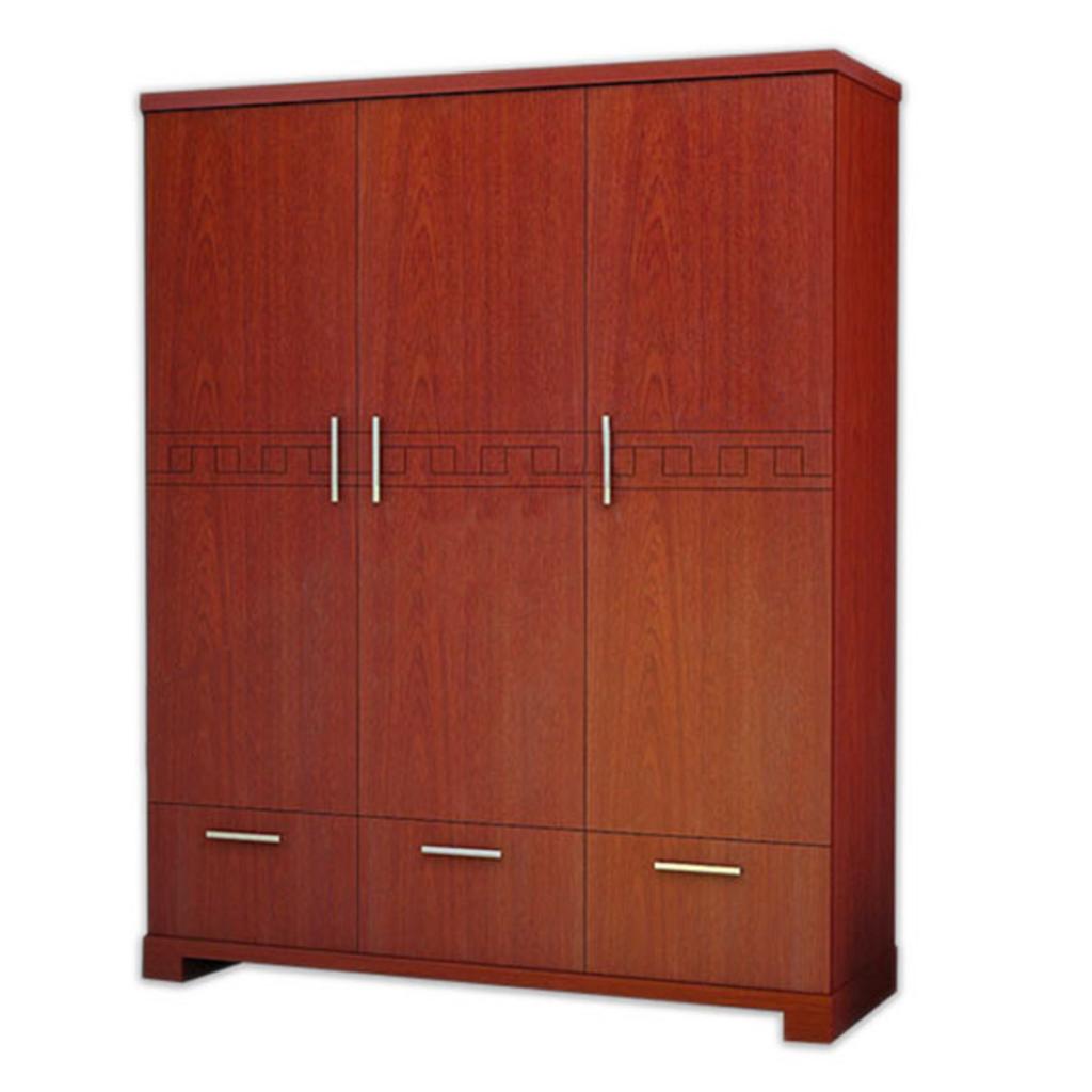 Tủ gỗ gia đình TA3B3N màu cánh gián trong phòng ngủ hiện đại