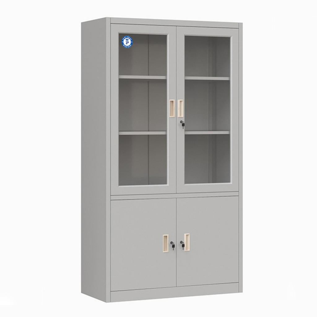 Tủ hồ sơ sắt TU09K3PCK trong không gian văn phòng hiện đại có ánh sáng tự nhiên màu ghi sáng