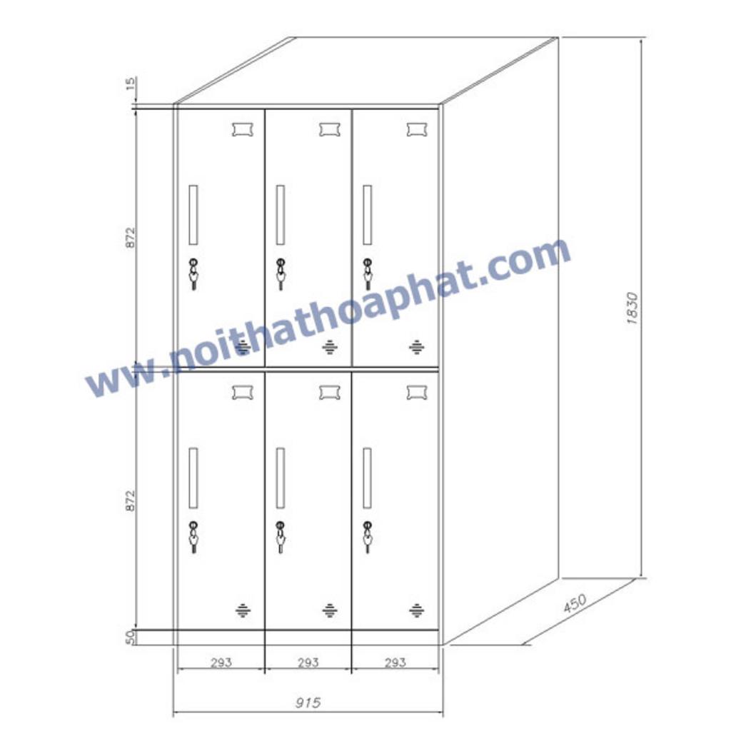 Ưu điểm nổi bật Tủ hồ sơ sắt 6 khoang TU982-3KD