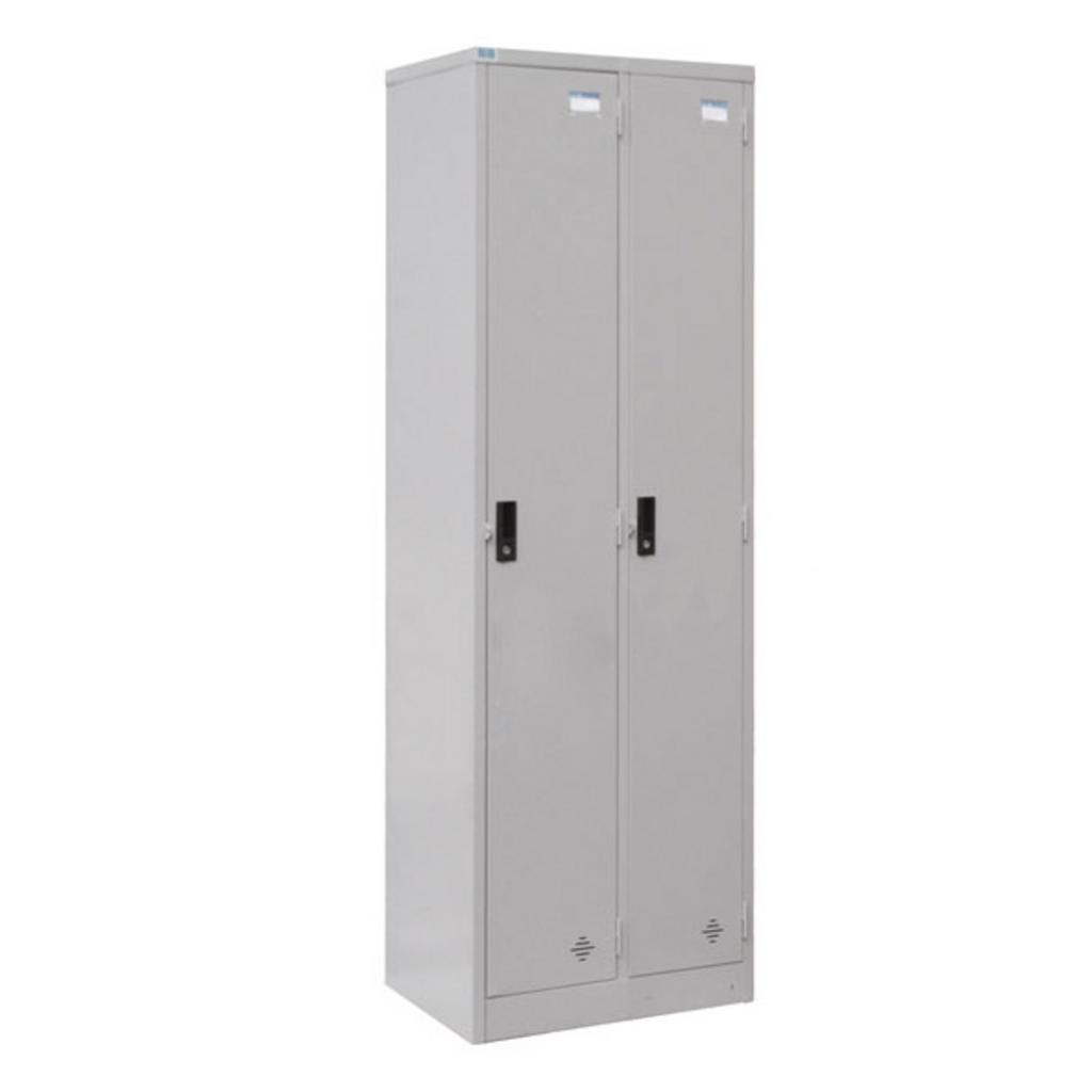 Tủ Locker TU981-2K trong văn phòng hiện đại màu ghi 2 khoang cánh mở chất liệu sắt sơn tĩnh điện