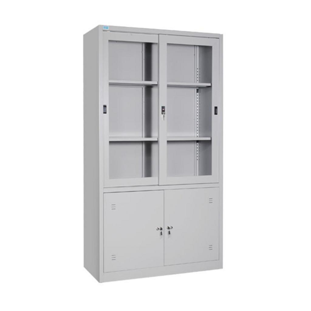 Tủ sắt hồ sơ TU09K3GCK đặt trong văn phòng hiện đại ánh sáng tự nhiên thể hiện thiết kế chắc chắn và tinh tế