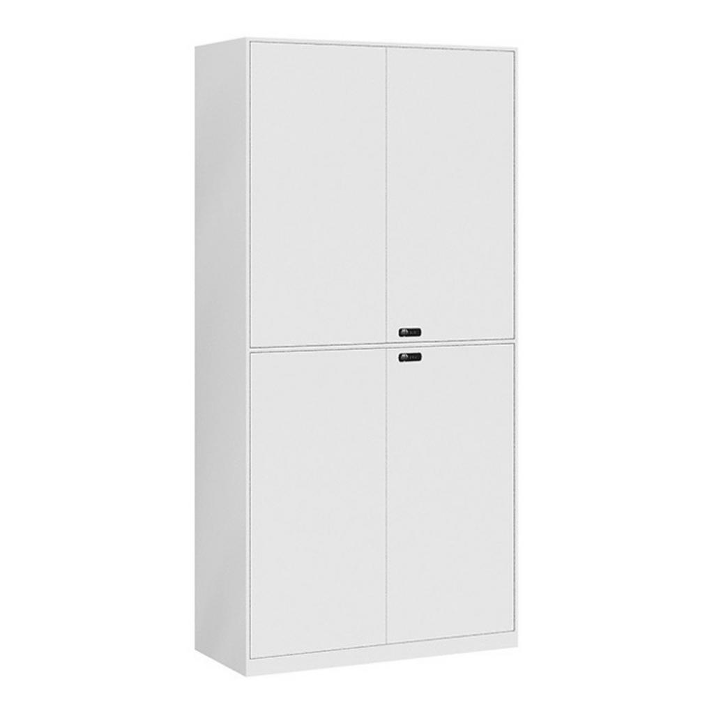 Tủ sắt khóa số TU09K2S trong văn phòng hiện đại màu trắng 2 khoang cánh mở khóa số