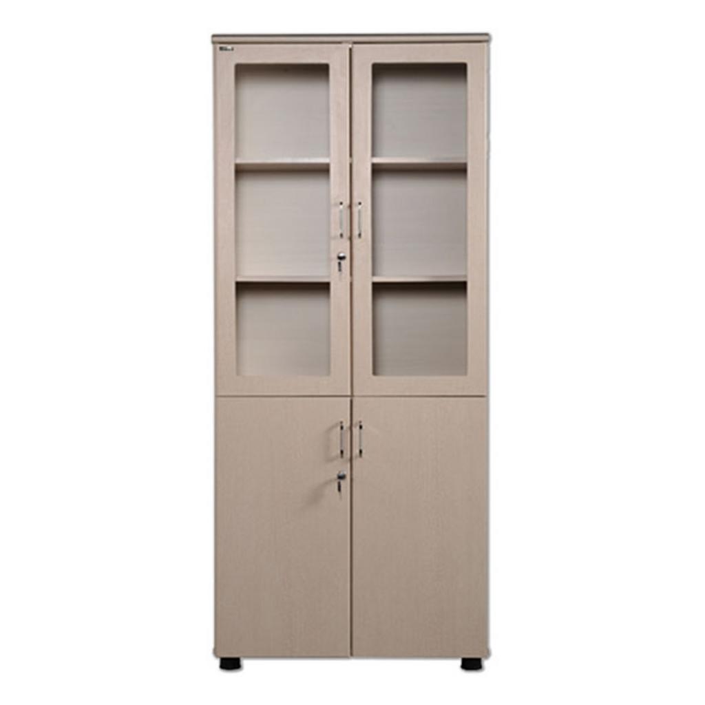 Tủ tài liệu gỗ công nghiệp màu trắng sữa thiết kế hiện đại văn phòng Việt Nam