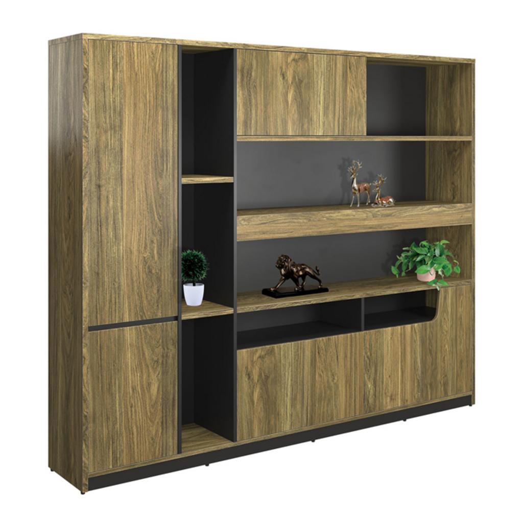 Tủ tài liệu ST2420 trong văn phòng lãnh đạo hiện đại ánh sáng tự nhiên gỗ Melamine sáng bóng