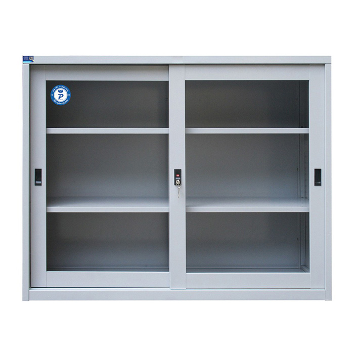 Tủ sắt cánh kính lùa TU118GPCK