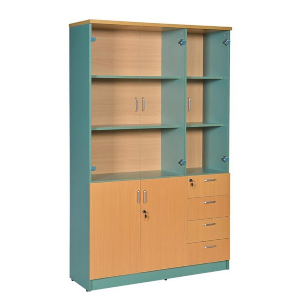Ưu điểm của tủ tài liệu các ngăn khóa cánh kính mặt Melamine chống trầy