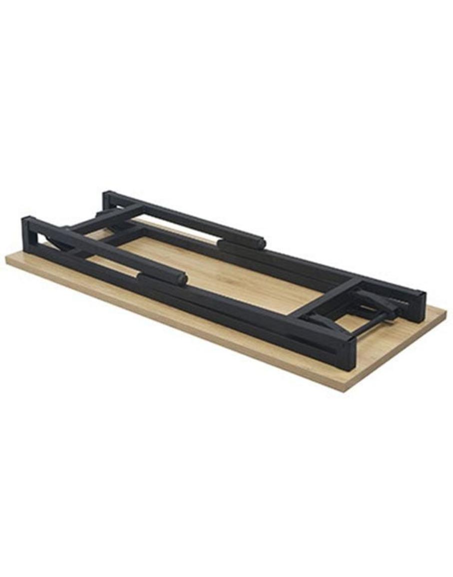 ban gap hien ai trong van phong nho chan sat en mat ban go melamine