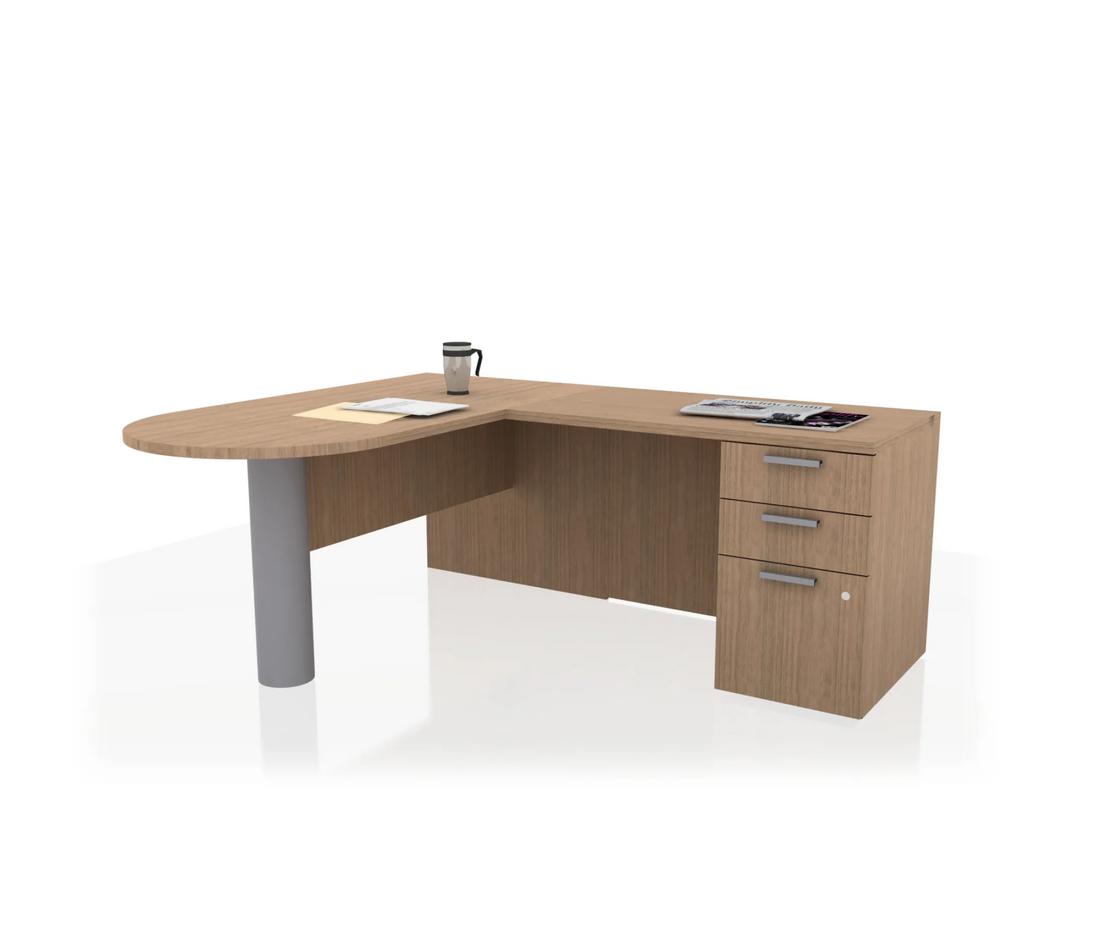 Chân bàn thép sơn tĩnh điện có thể tăng chỉnh độ cao tiện lợi, giảm mỏi lưng và bảo vệ sàn nhà.