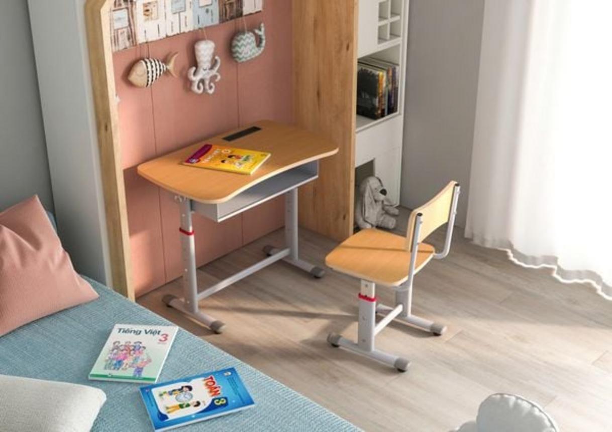 Chất liệu bền bỉ, an toàn cho trẻ em, phù hợp không gian học tại nhà và trường học.