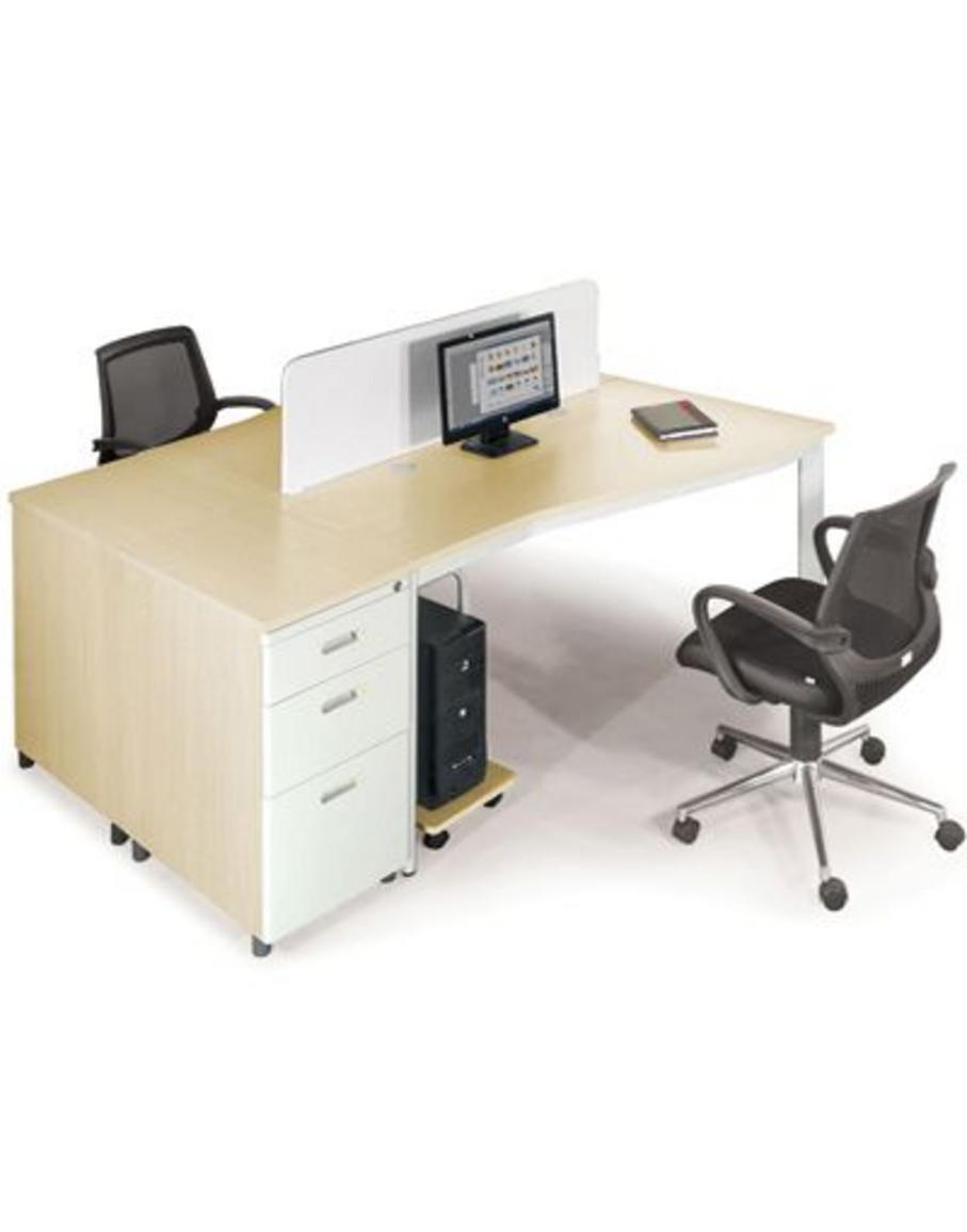 hinh anh chi tiet mat ban melamine va khung chan thep ong oval son tinh ien mau kem 1