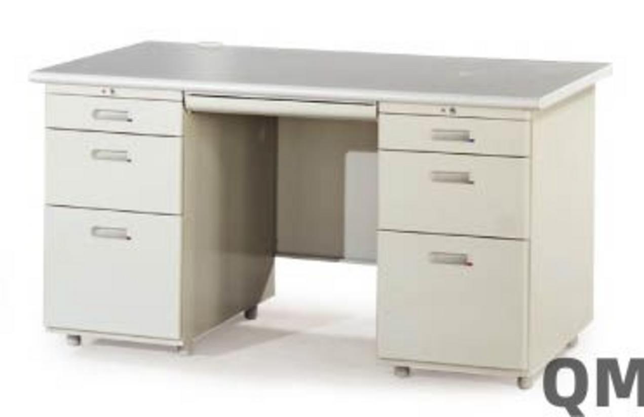 person cleaning and adjusting an office desk ban bs14h lg