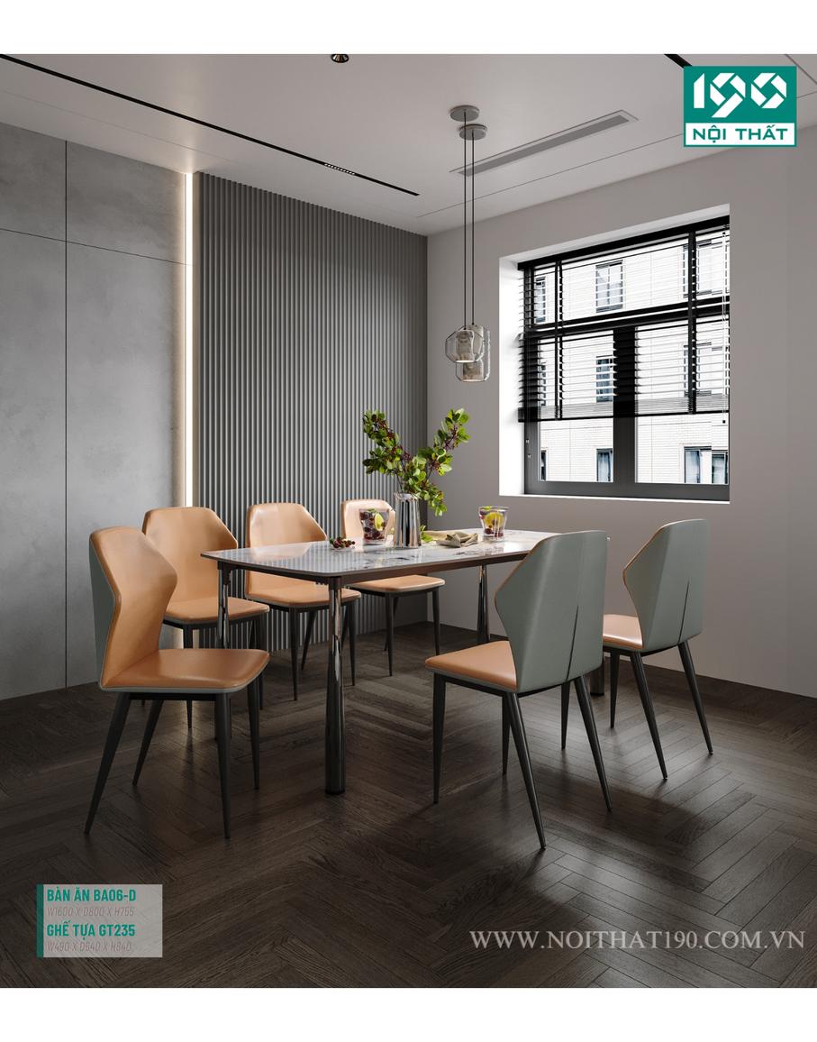 Bộ bàn ăn BA06, Ghế tựa GT235