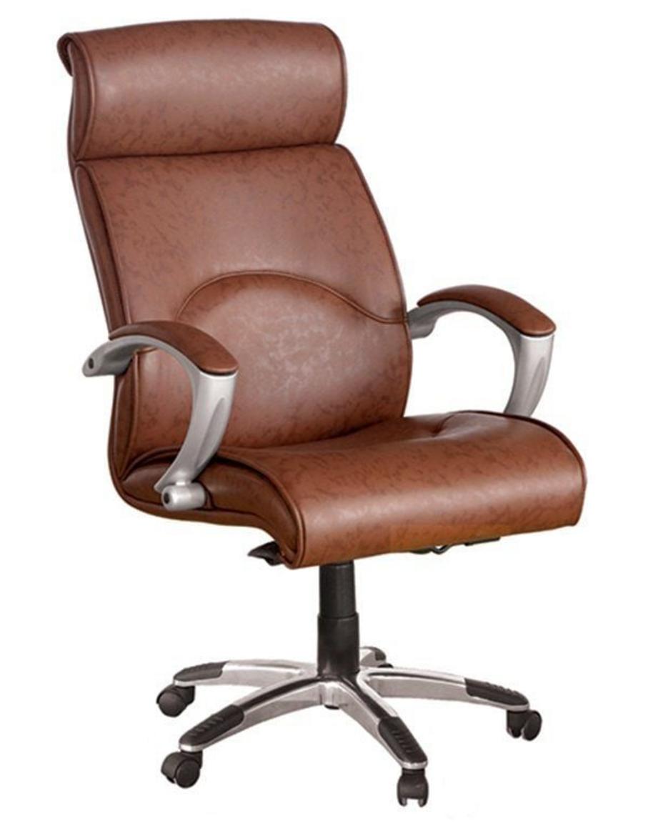 Ghế xoay GX201.1-HK với thiết kế lưng cao, da PU sang trọng và chân hợp kim nhôm hiện đại.