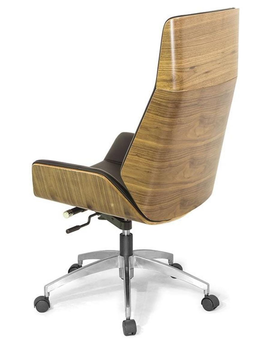 Thiết kế hai lớp của Ghế xoay GX602B-HK với da PU cao cấp và cốt gỗ veneer bóng đẹp.