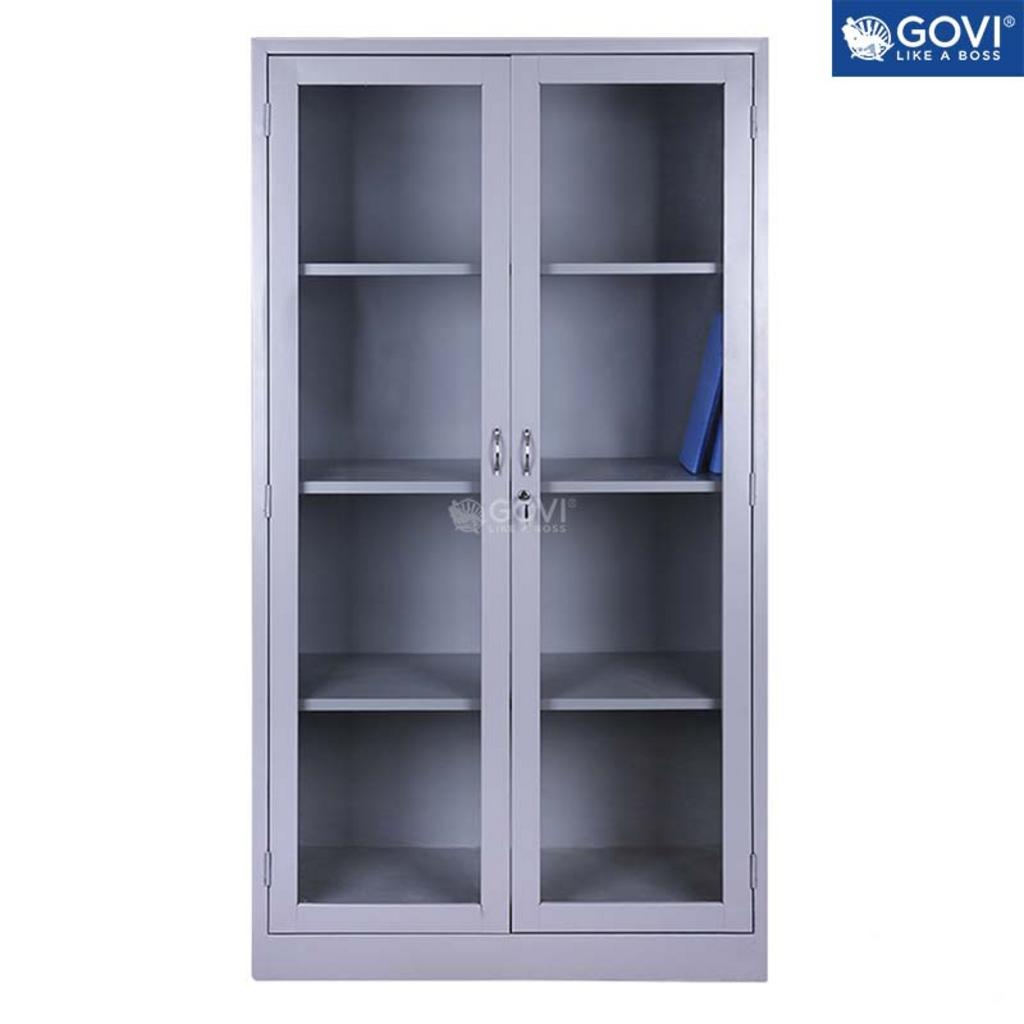 Hình ảnh minh họa 2 cánh kính mở trong suốt của tủ hồ sơ.
