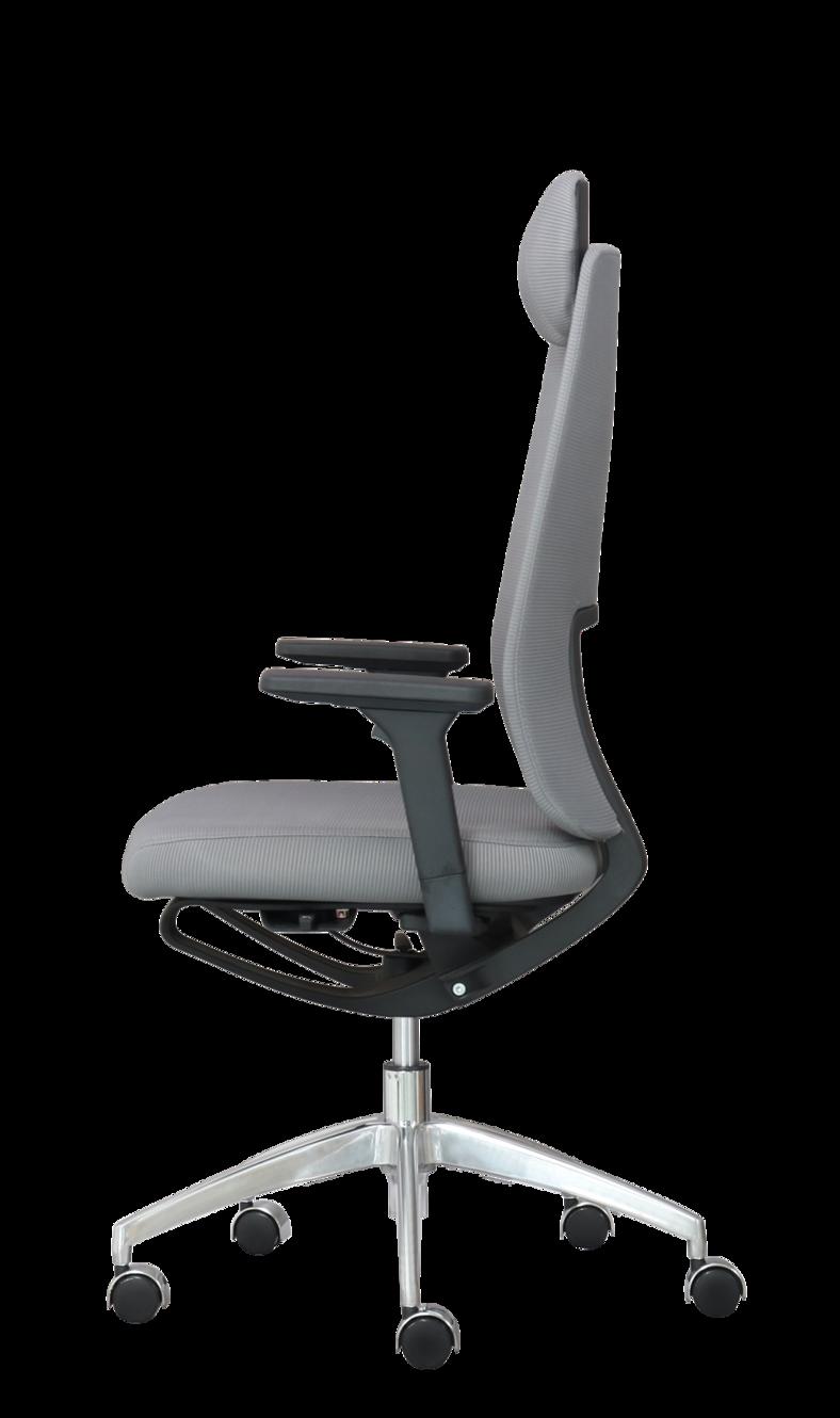 Tựa lưng linh hoạt: lựa chọn lưới thoáng khí hoặc vải polyester thanh lịch.