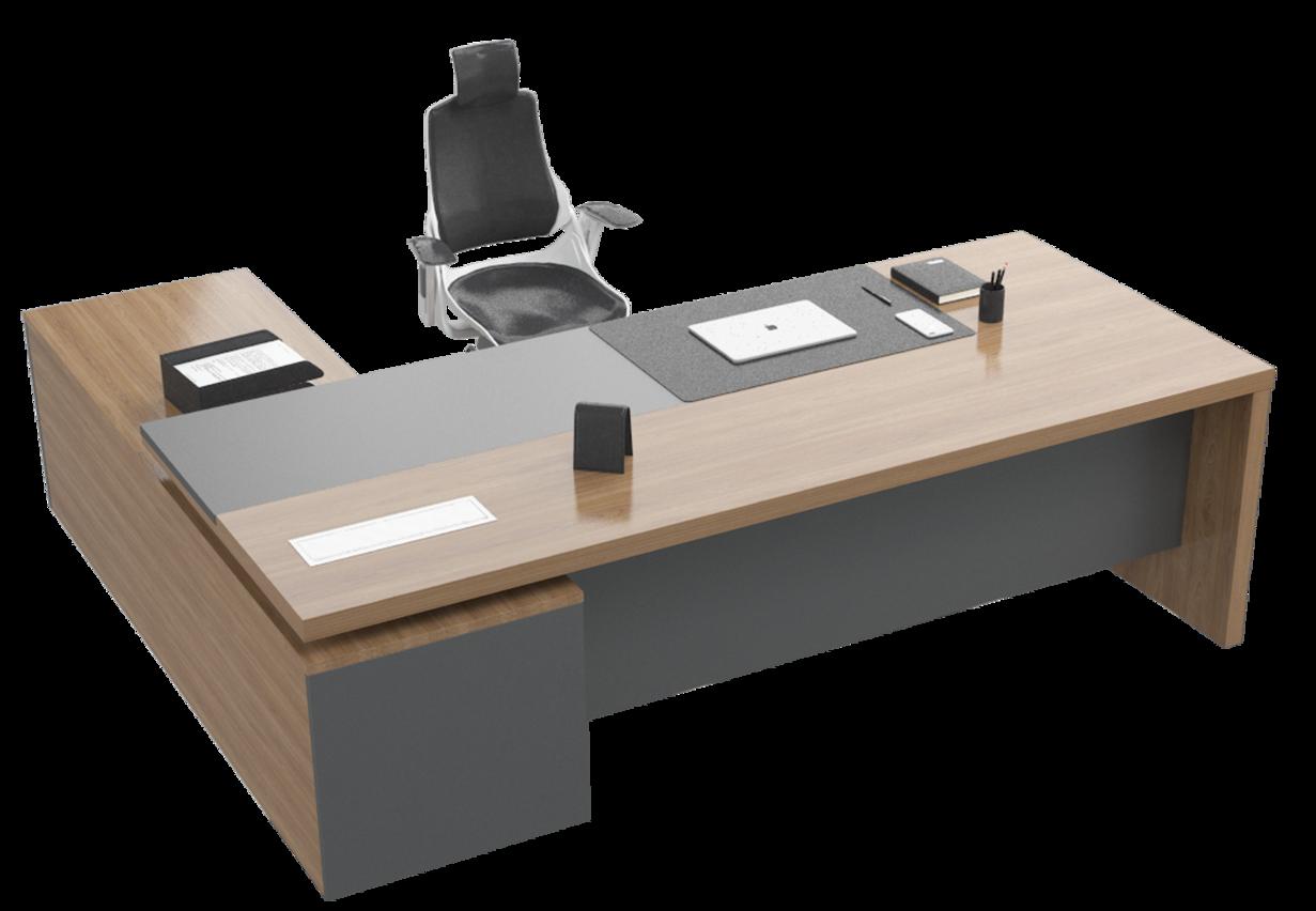 Bàn Lãnh Đạo 01 TheCity — thiết kế sang trọng, diện tích làm việc lớn và tủ phụ liền tiện dụng.