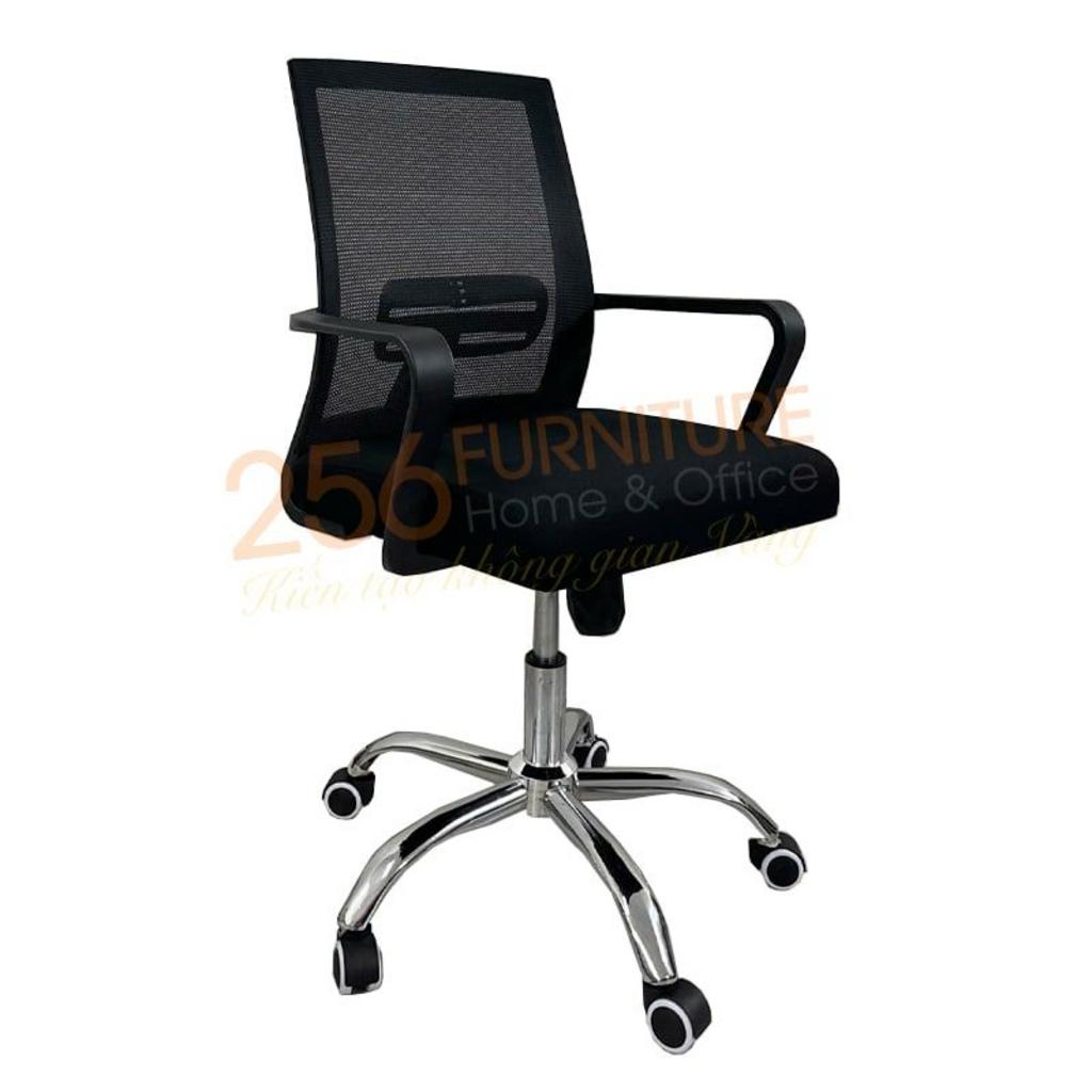 Bánh xe nhựa PU viền xám giúp di chuyển linh hoạt và êm ái.