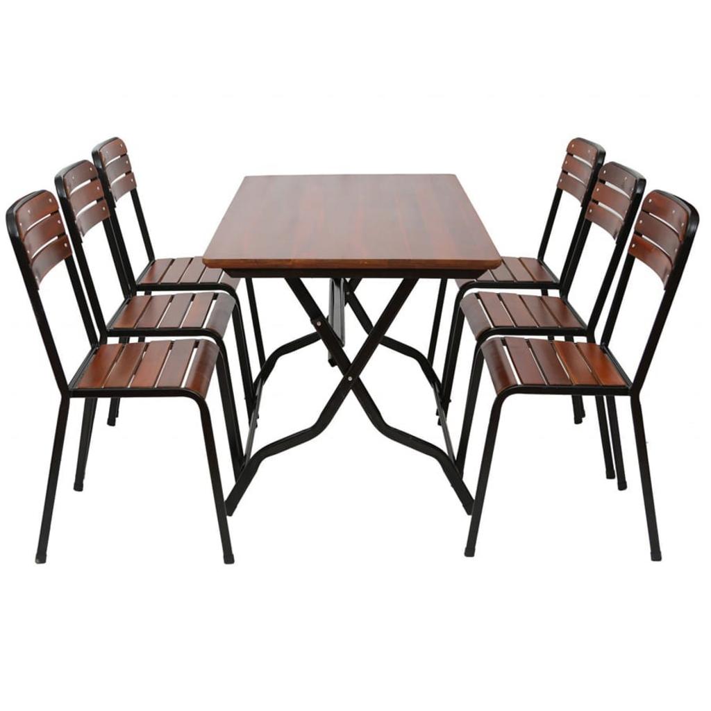 Bộ bàn ghế Fansipan quán ăn cao (1 bàn 4 ghế)