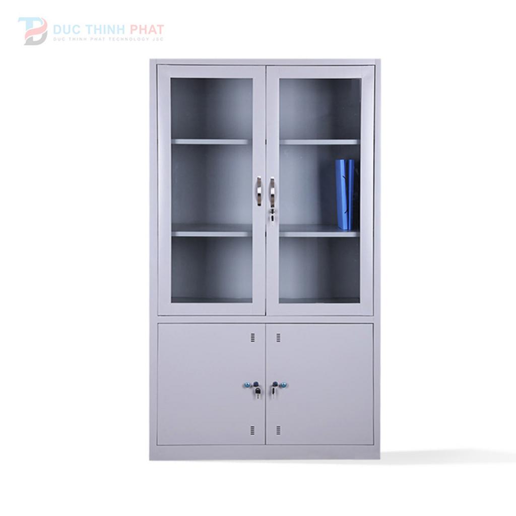 Cánh kính trong suốt mở 2 cánh giúp quan sát và bảo vệ hồ sơ hiệu quả.