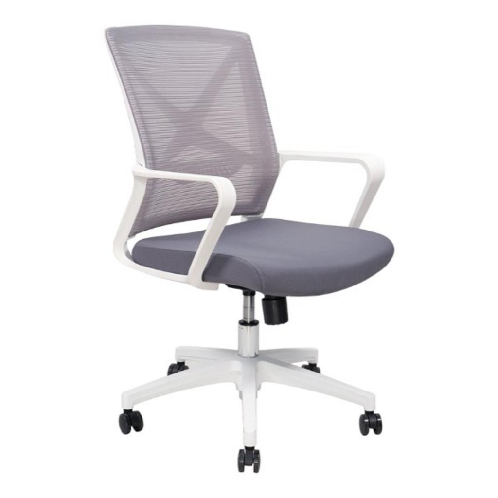 Chân ghế xoay 5 cạnh hình sao kết hợp bánh xe nylon linh hoạt, êm ái khi di chuyển.