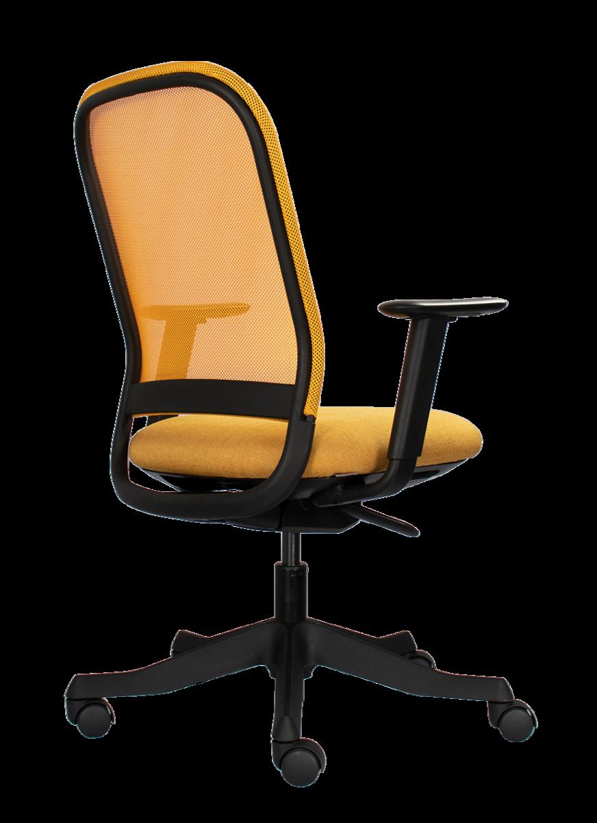 Chân nhôm & phuộc BIFMA đảm bảo an toàn và độ bền cao.