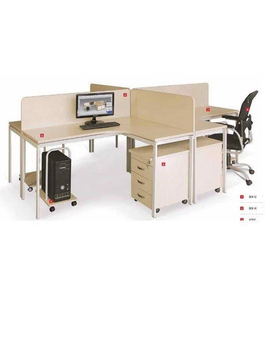 Bề mặt phủ Melamine của Vách ngăn gỗ VG18 với khả năng chống trầy và chống thấm.