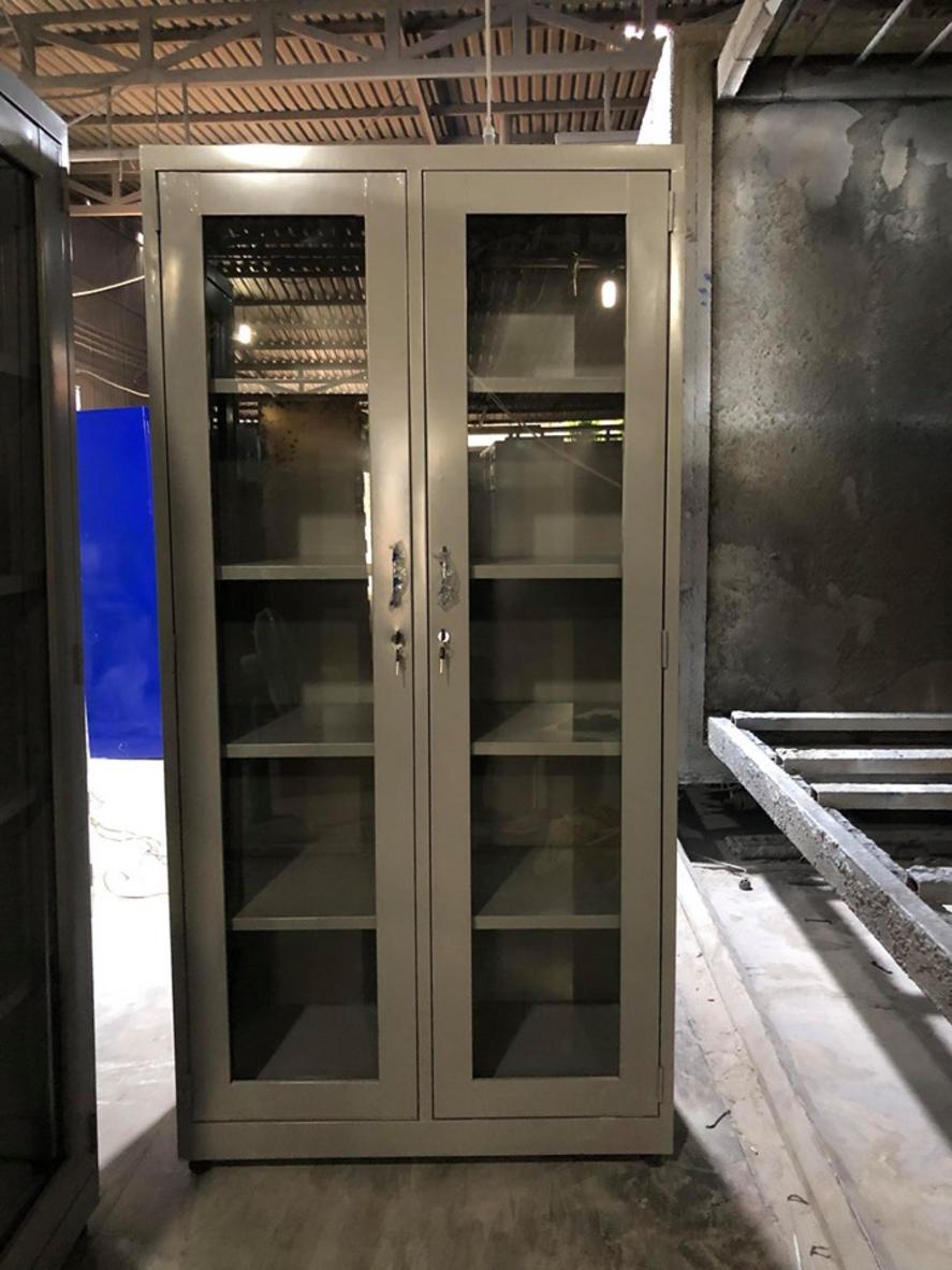 Ảnh cận cảnh chất liệu sắt thép dày 0.6-0.7mm của tủ hồ sơ.