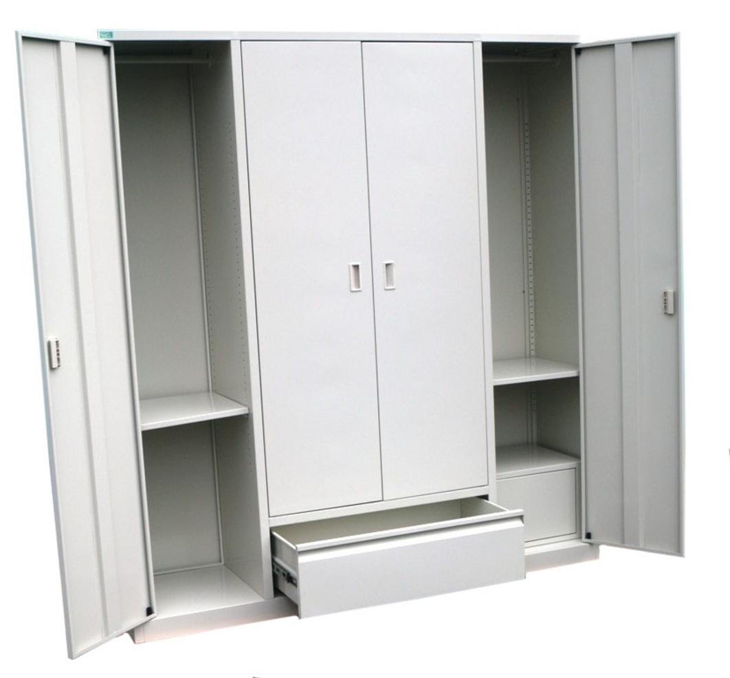 Chất liệu thép tấm dày 0.6-0.7mm phủ sơn tĩnh điện màu kem, bền đẹp và an toàn cho người dùng.